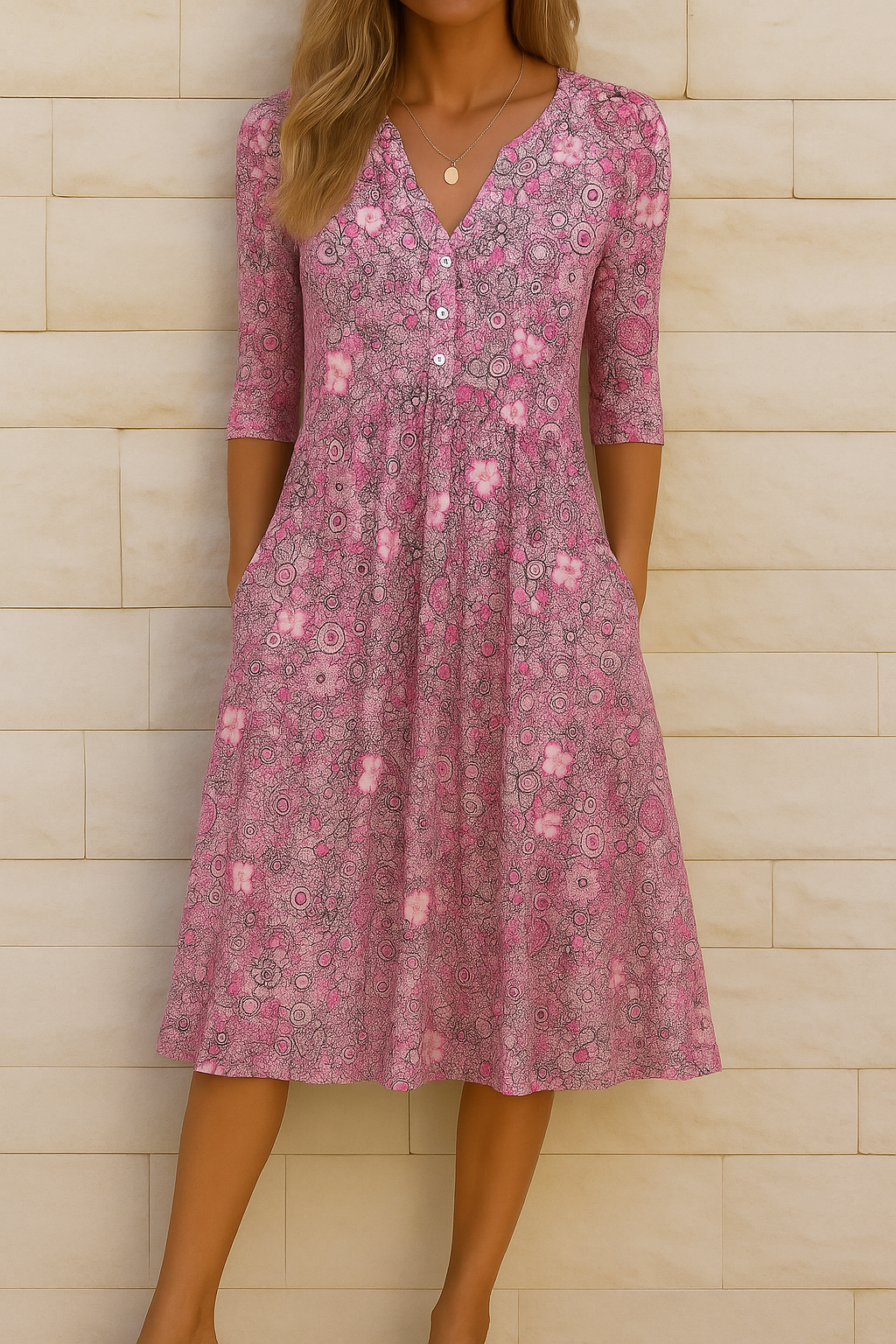 Amélia – Robe élégante et intemporelle à encolure en V