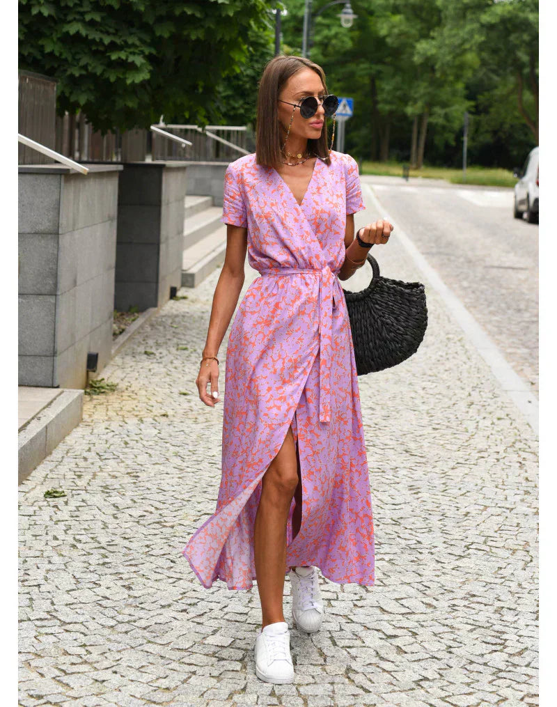 ALMARA™ | ROBE ÉLÉGANTE À COL V