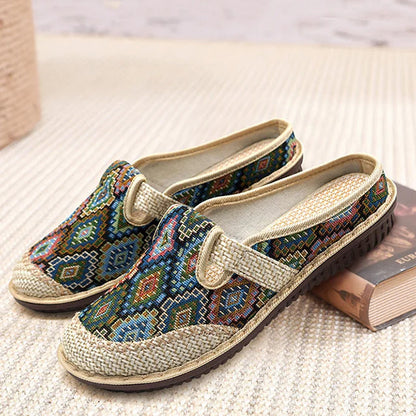 Pantoufles Décontractées De Style Ethnique