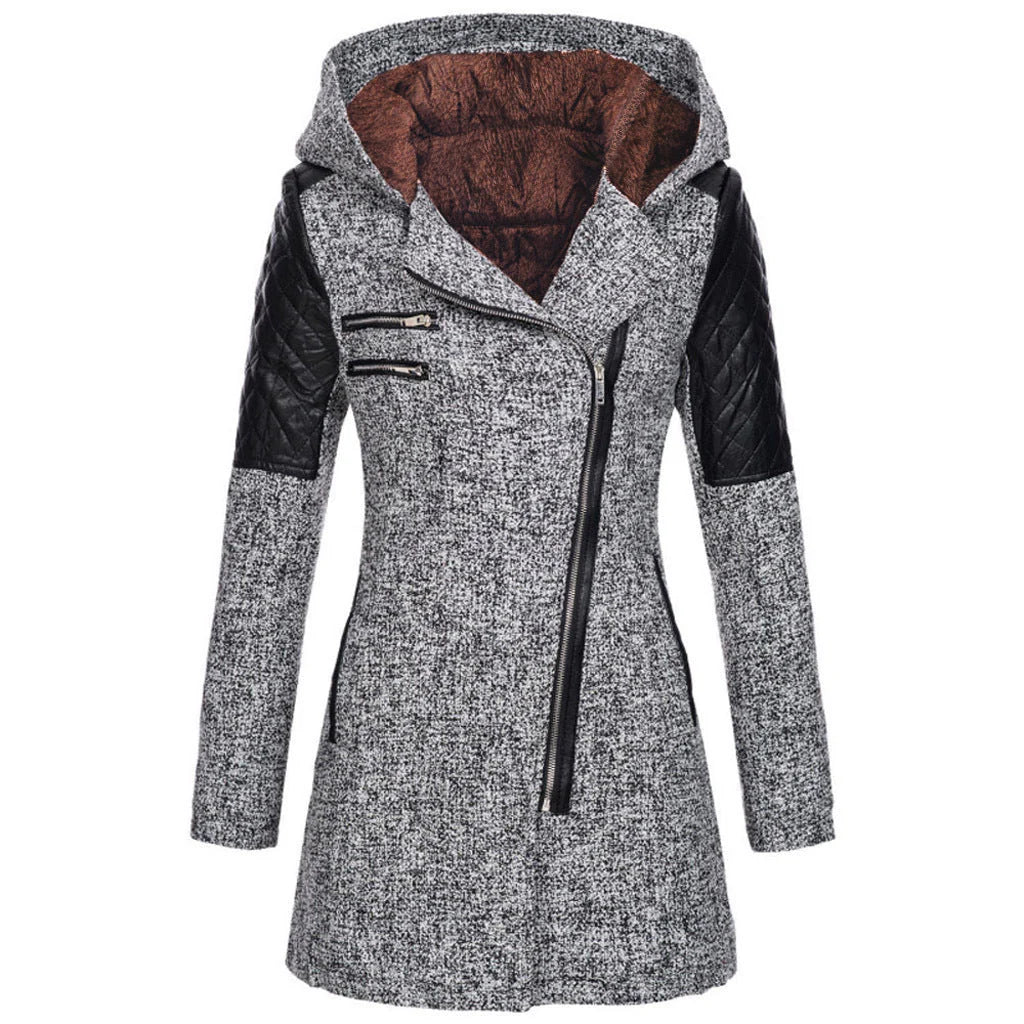 Manteau Hivernal en Laine à Capuche