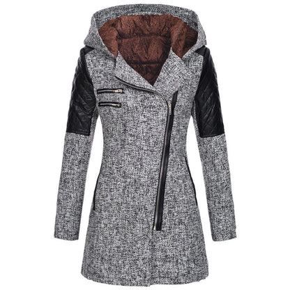 Manteau Hivernal en Laine à Capuche