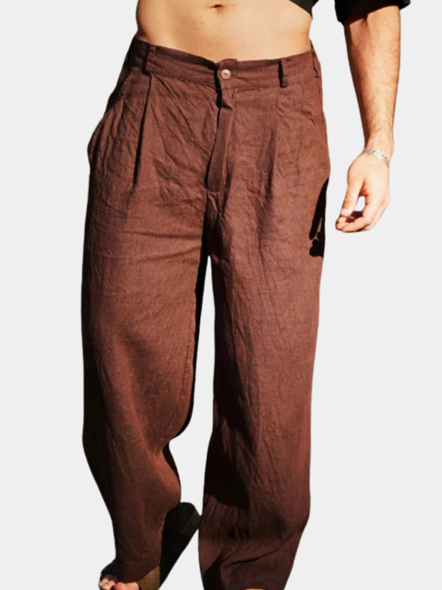 Hubert™ | Pantalon large en lin