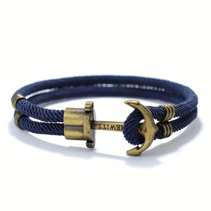 Chez Monsieur™ | Bracelet corde avec ancre