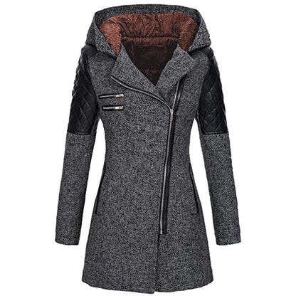 Manteau Hivernal en Laine à Capuche