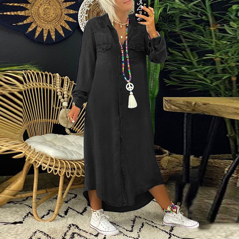 Léonie™ – Robe Longue Décontractée en Jean