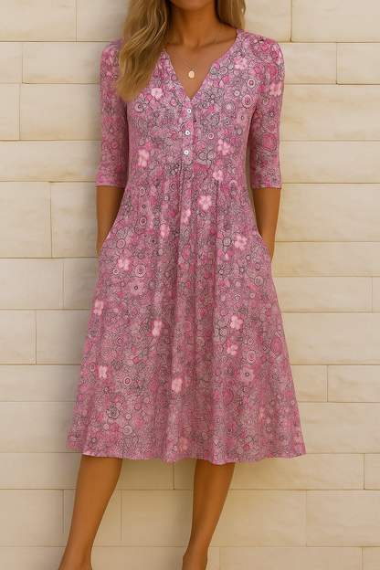 Amélia – Robe élégante et intemporelle à encolure en V