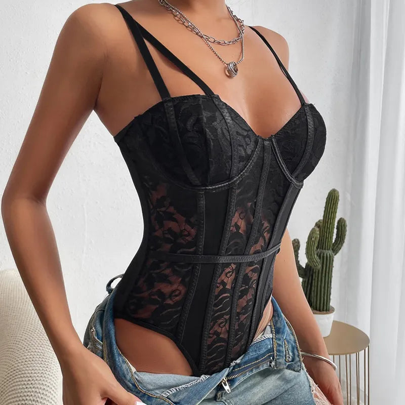 Lysa™ | Body Corset Élégant avec Broderie Délicate