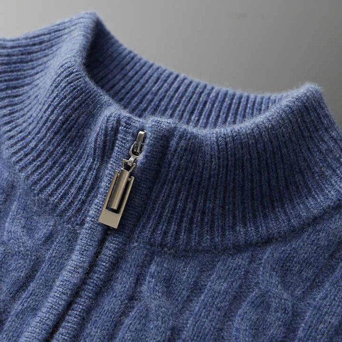 HUBERD™ | Demi-zip tissé en cachemire Deneb