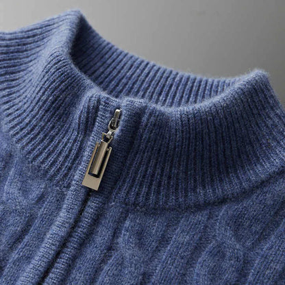 HUBERD™ | Demi-zip tissé en cachemire Deneb