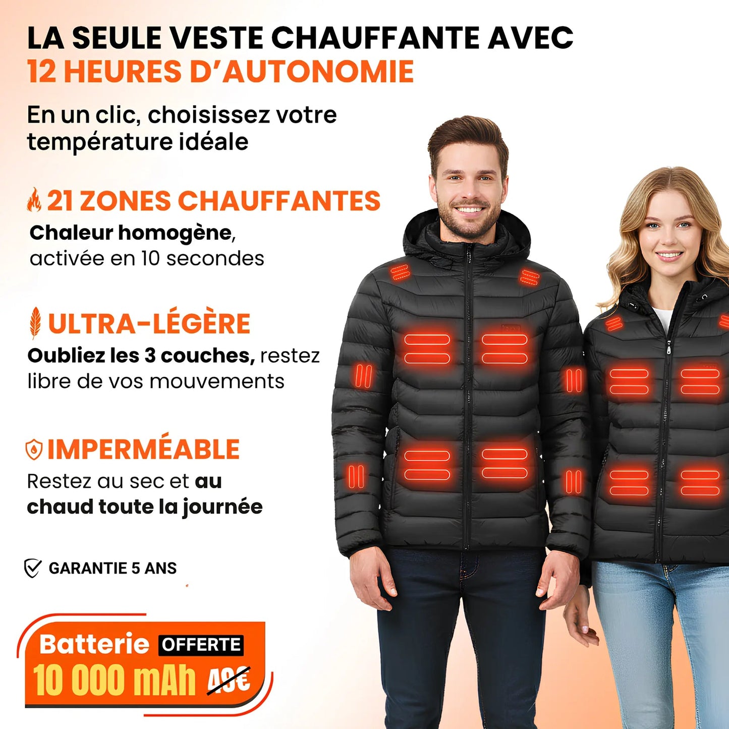 HEATCORE URBAN PRO™ – Veste chauffante unisexe