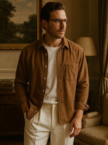 Eugène™ | Chemise en velours côtelé décontractée