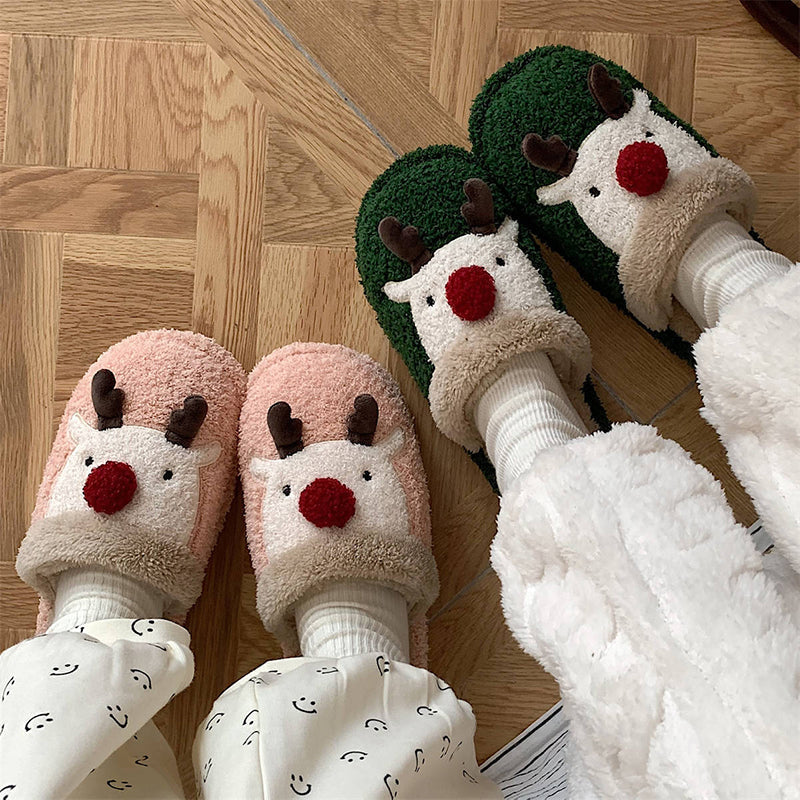 Pantoufles En Peluche Chaudes De Noël