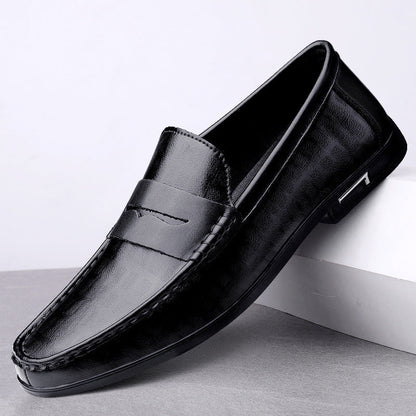 Bernard™ | Mocassin en cuir véritable, finition haut de gamme