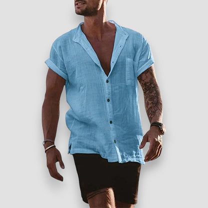 Dijon™ | Chemise d'été en coton et lin