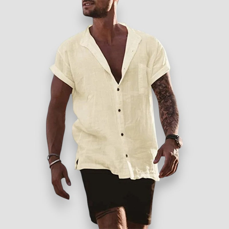 Dijon™ | Chemise d'été en coton et lin