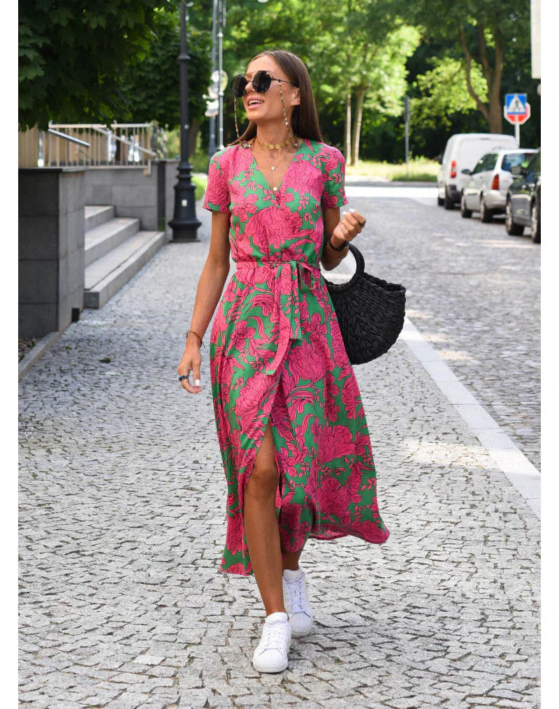 ALMARA™ | ROBE ÉLÉGANTE À COL V