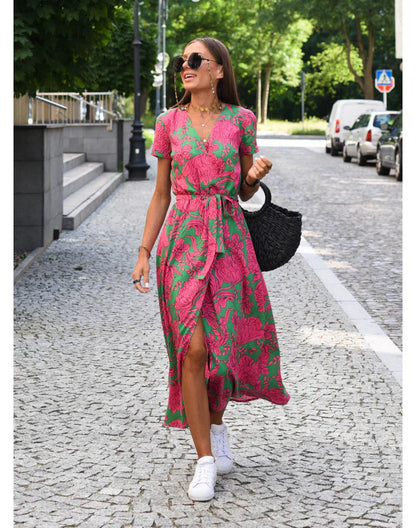 ALMARA™ | ROBE ÉLÉGANTE À COL V