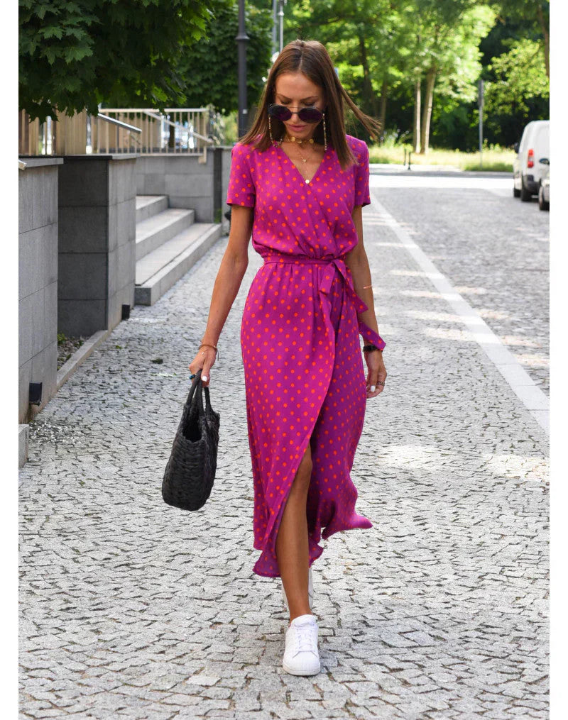 ALMARA™ | ROBE ÉLÉGANTE À COL V