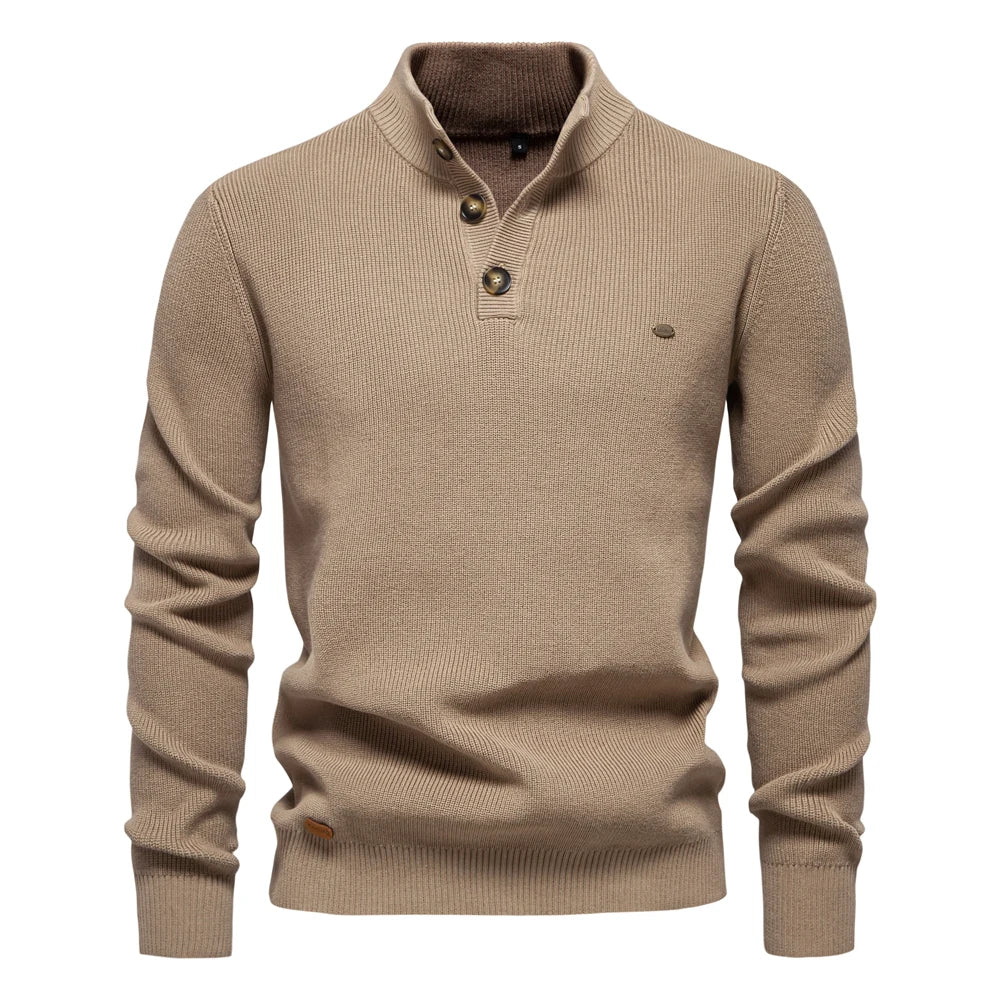 Damien™ | Pull Col Haut Élégant