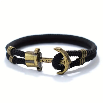 Chez Monsieur™ | Bracelet corde avec ancre