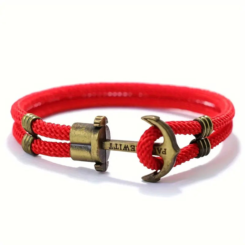 Chez Monsieur™ | Bracelet corde avec ancre