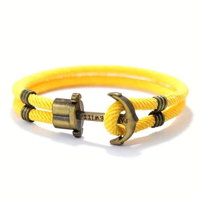 Chez Monsieur™ | Bracelet corde avec ancre