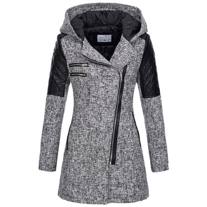Manteau Hivernal en Laine à Capuche